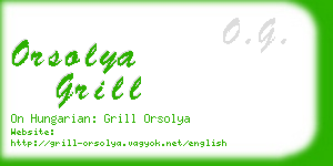 orsolya grill business card